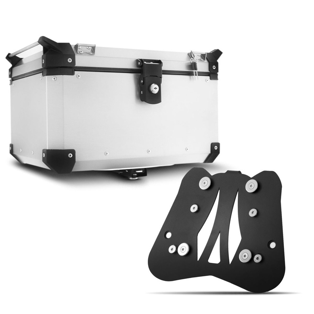 Baú+Base De Fixação Top Case 48 Litros Super Adventure Crf 1000 Africa Twin 16/18