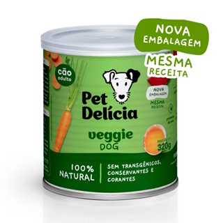 Ração Úmida Para Cães Adultos Pet Delícia Veggie 320g em Oferta na Shopee