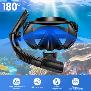Kit de Mergulho Máscara E Snorkel Semi-Seco