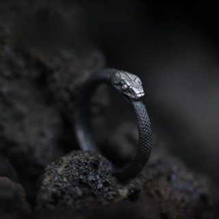 Nova Tendência Cobra Tailed Snake Anel Ajustável Para Homens Punk Fashion Ouroboros Anéis De Abertura Acessórios Diários