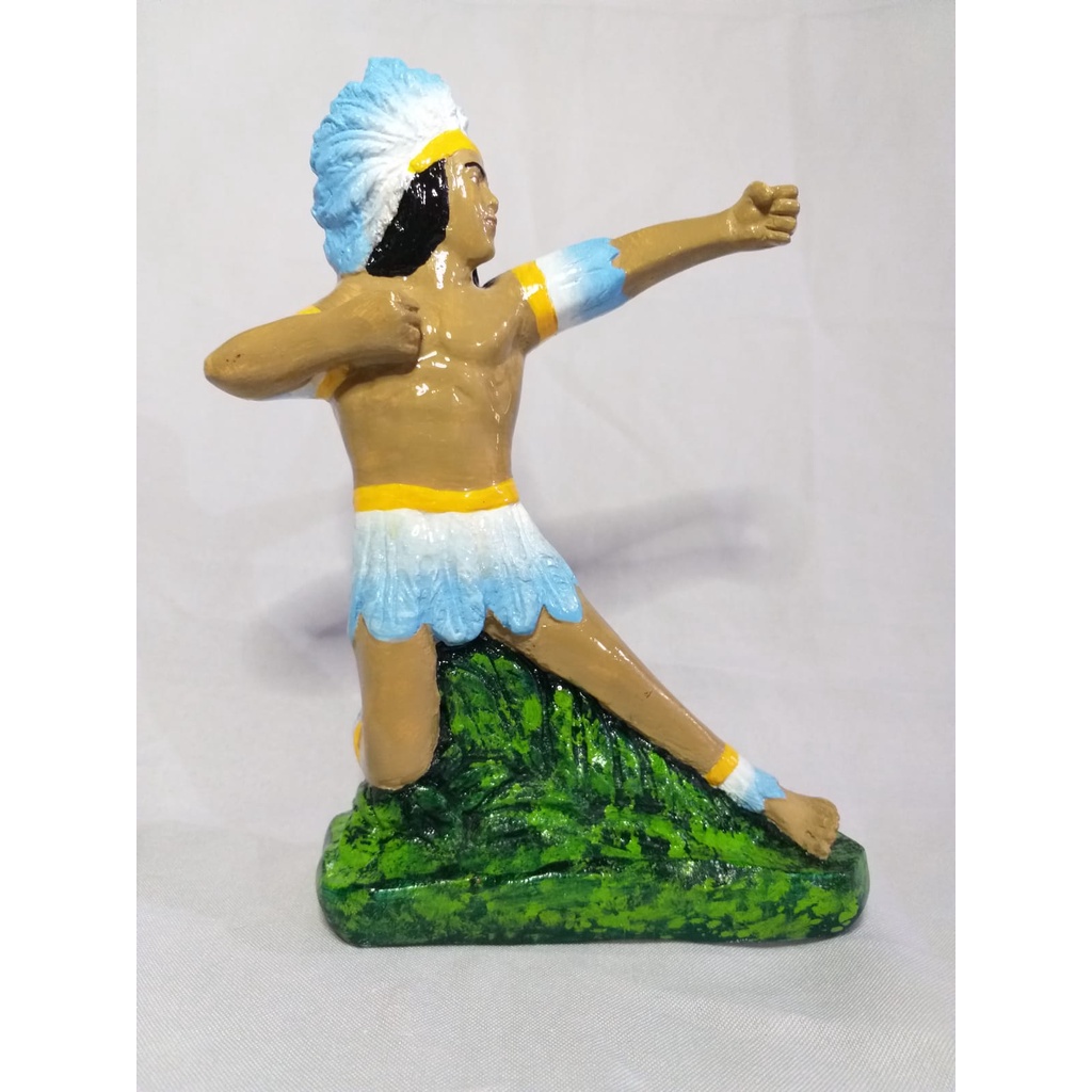 IMAGEM CABLOCO FLECHEIRO AZUL EM GESSO 20CM