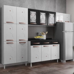 Cozinha Aço Completa Telasul Mirage New 3Vidros C/Balcão