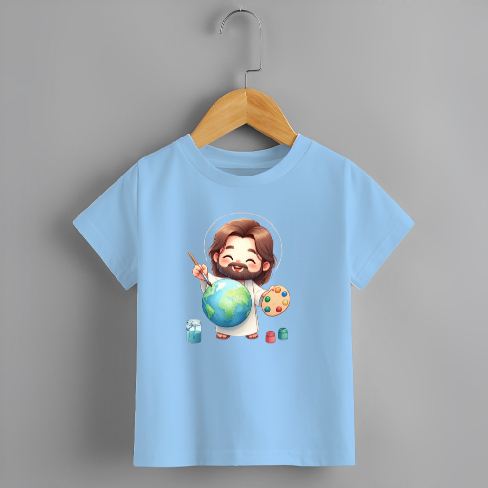Blusinha Infantil Camiseta Algodão Estamp O Maior Pintor do Mundo Cristã Religiosa em Oferta na Shopee