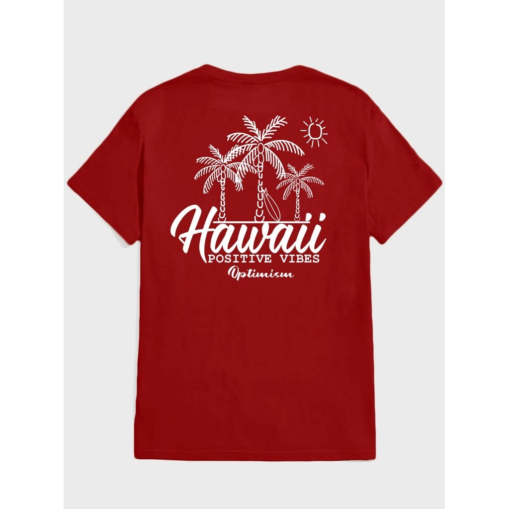 Camisa Personalizada Larga Hawaii Blusa Unissex Oversized Camiseta Estampa T Shirt Streetwear