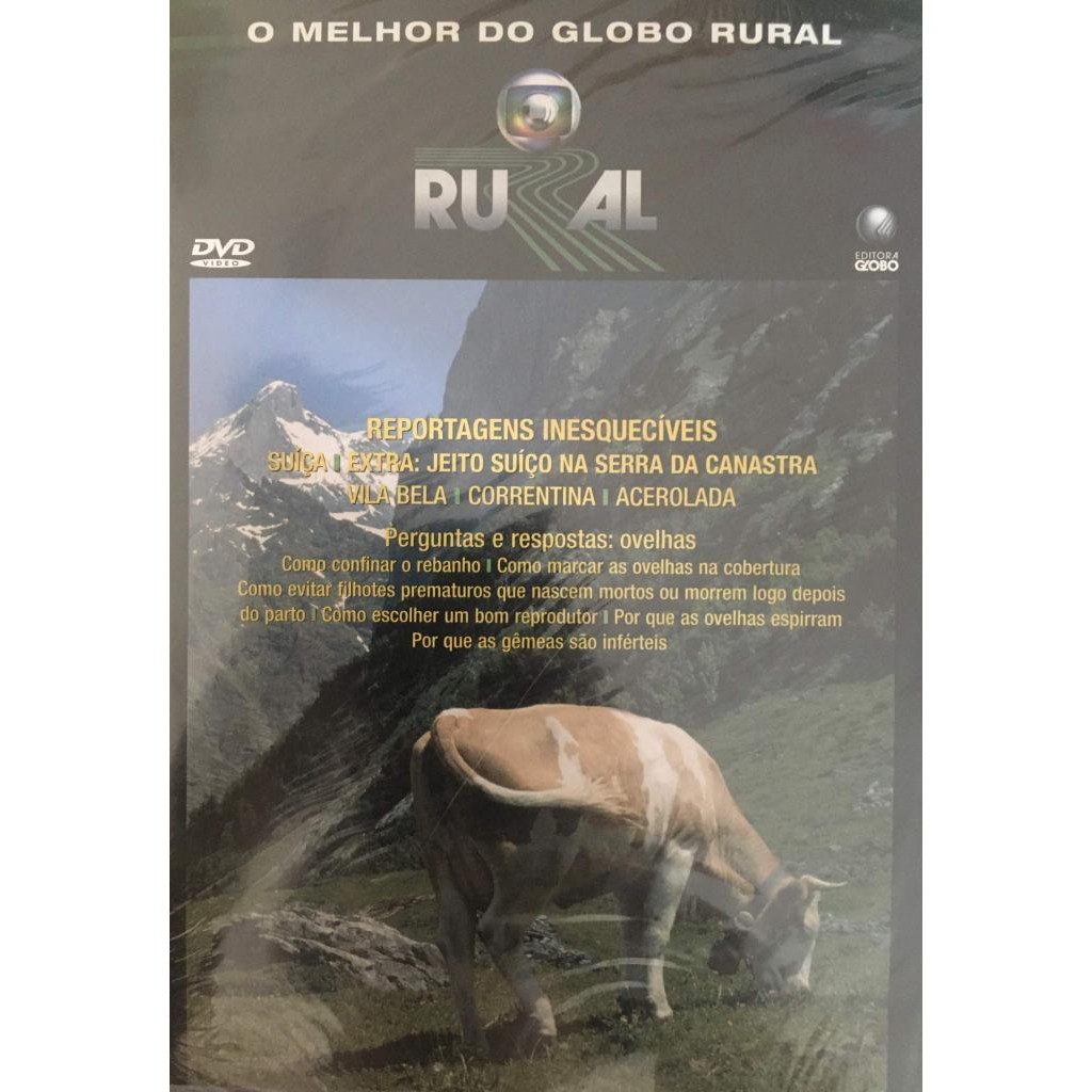DVD O Melhor do Globo Rural - Reportagens Icônicas de Suíça, Vila Bela Autor: Globo Rural (Novo, Lacrado)