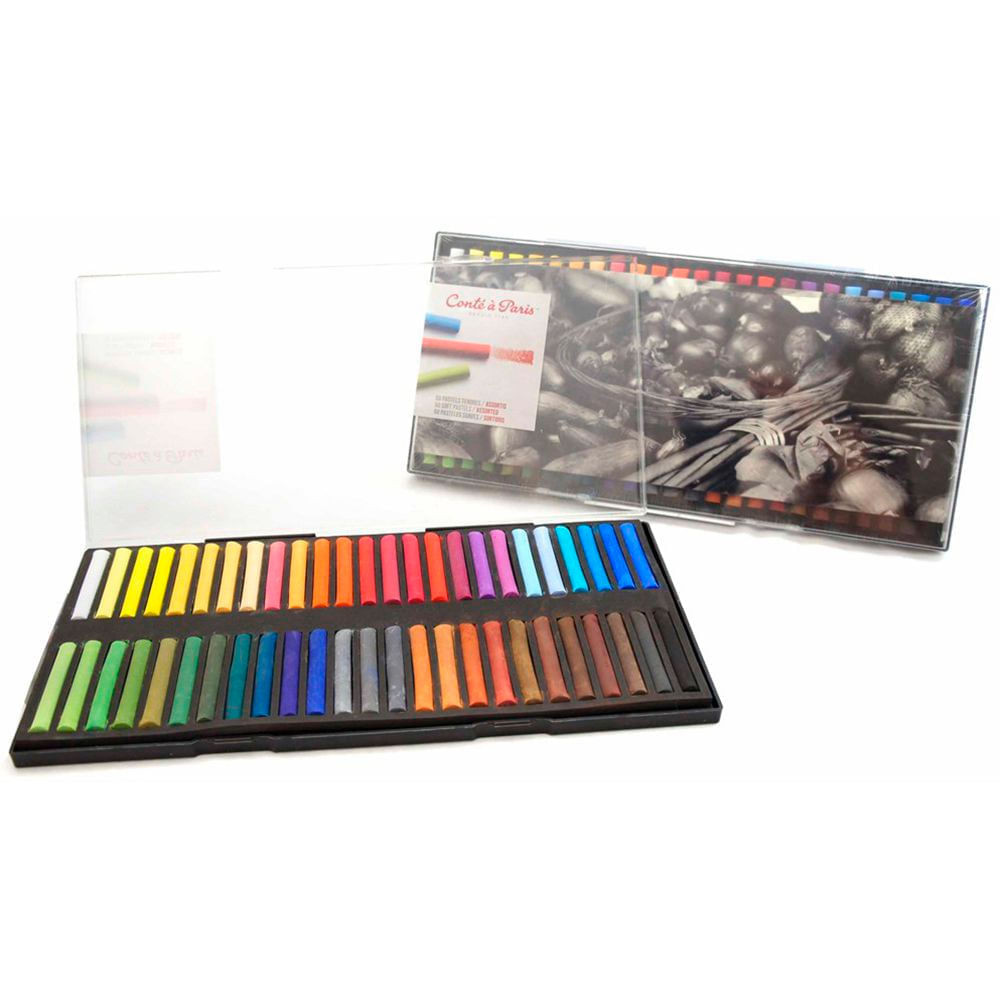 Estojo Giz Pastel Seco com 50 Cores Conte à Paris 50209