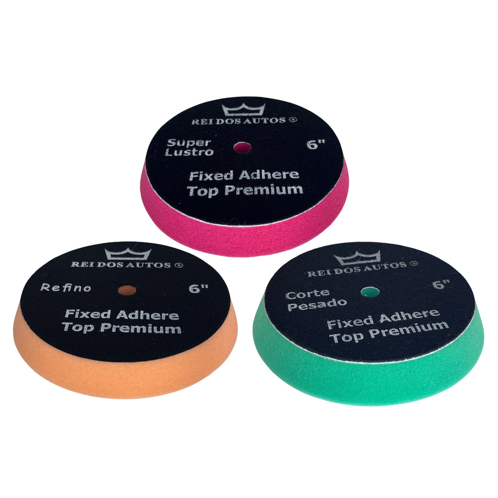 Kit Boinas Polimento automotivo espuma 6 polegad corte pesado refino lustro Top Premium roto orbital