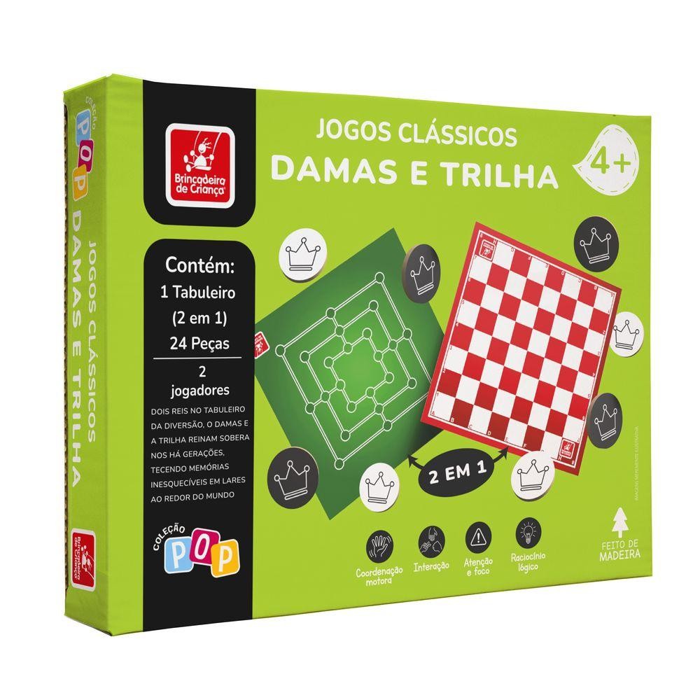 Jogo Damas e Trilha Coleção Pop - Brincadeira de Criança em Oferta na Shopee