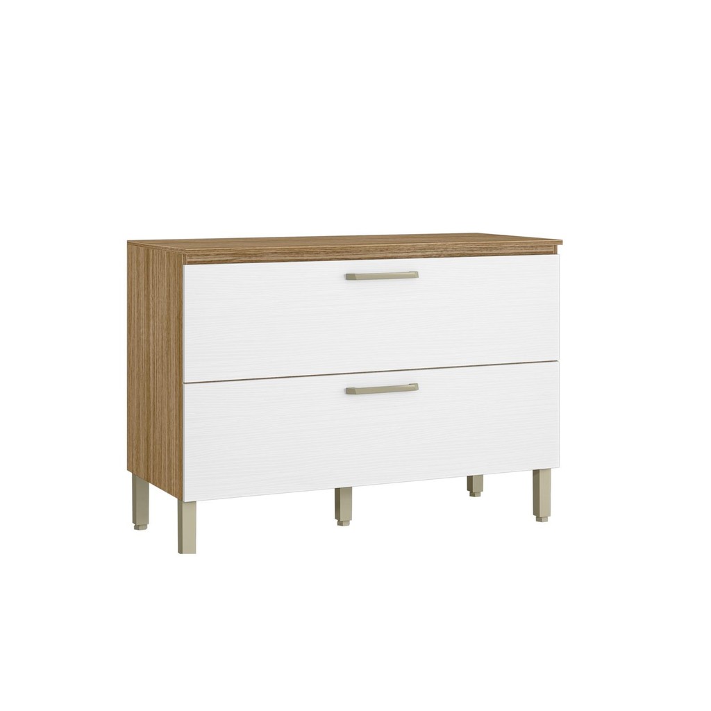Balcão de Cozinha 1 Porta Basculante 1 Gaveta com Tampo 120cm Amestita Kits Paraná - Home & Living
