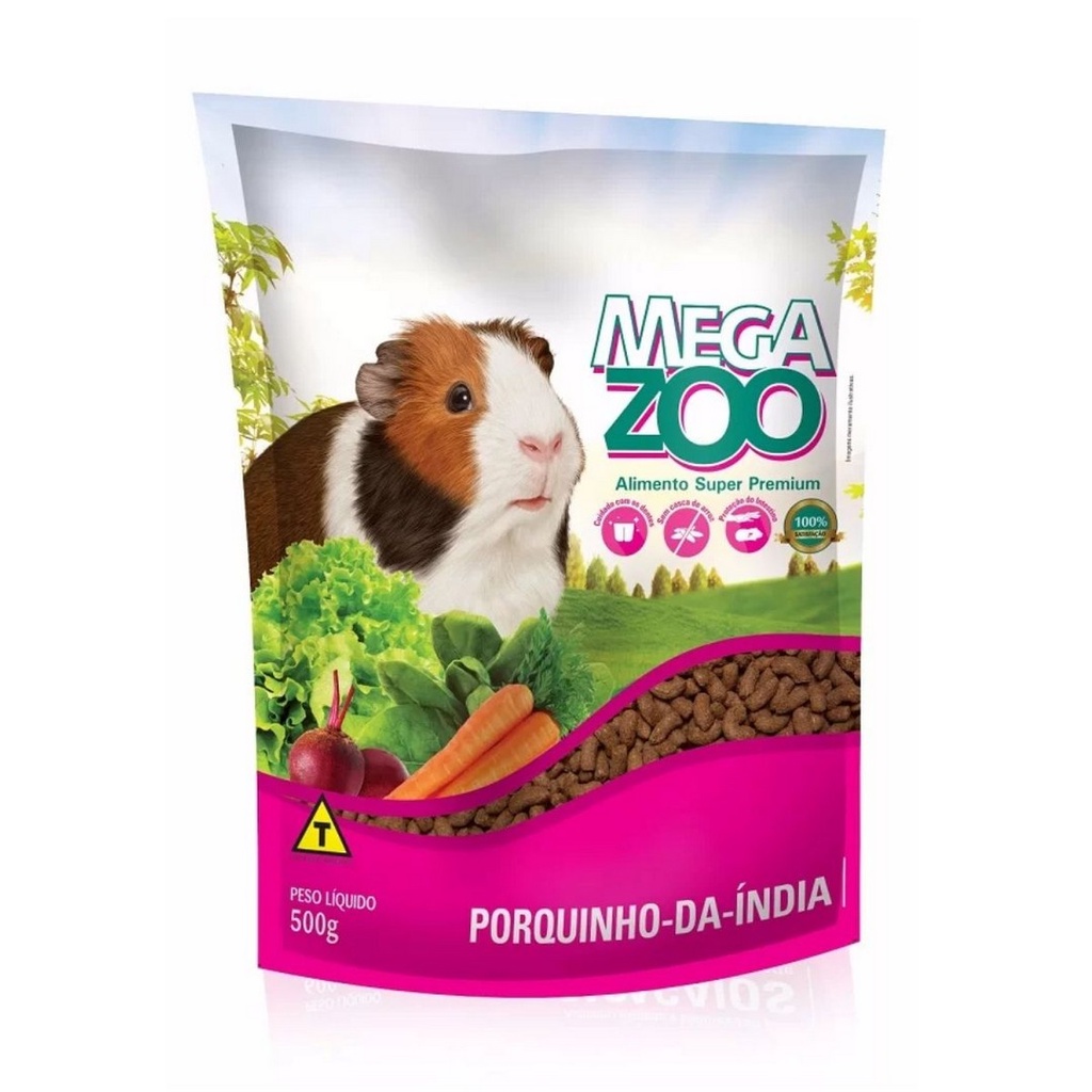 Ração Para Porquinho da Índia Adulto 500g -  Megazoo
