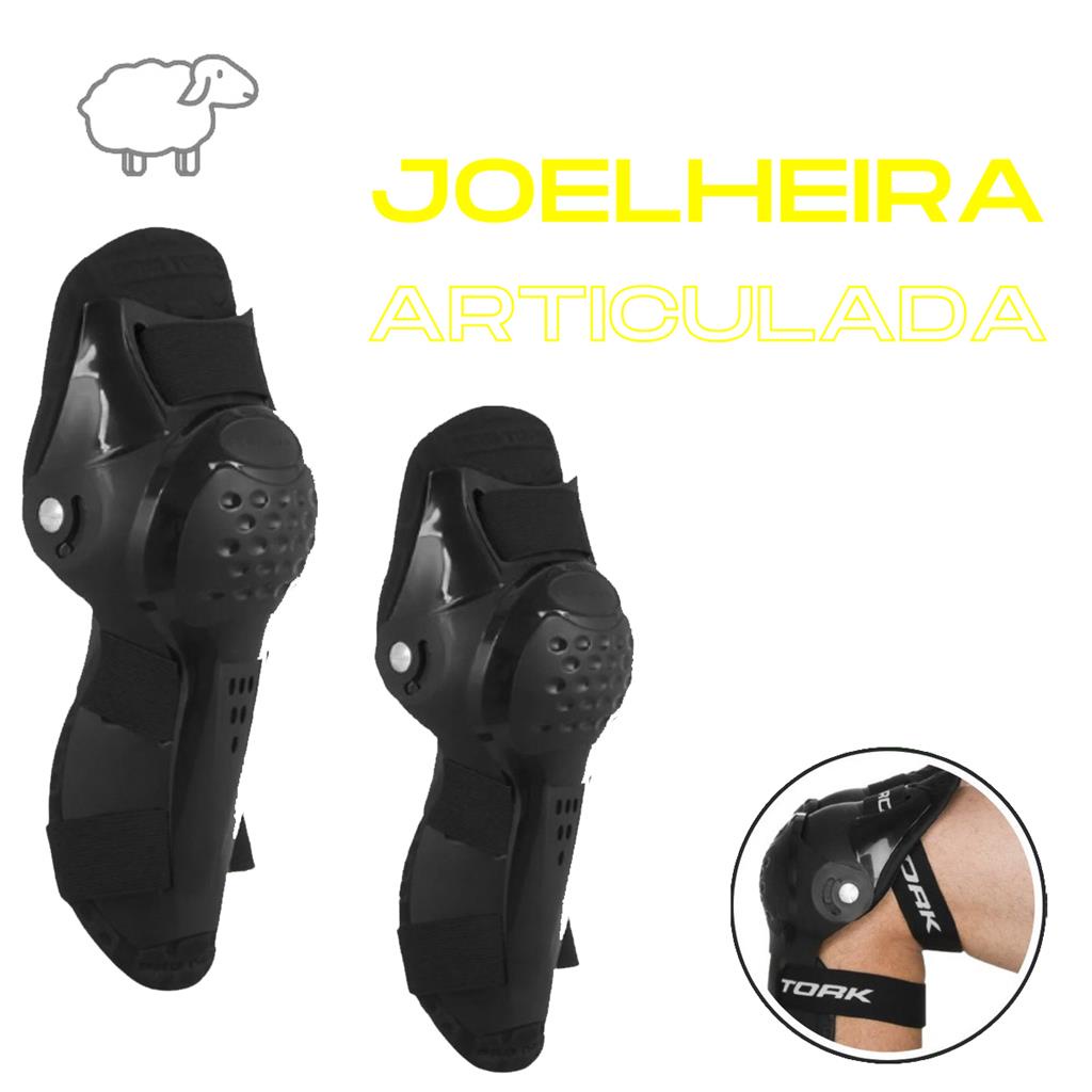 Joelheira Articulada Knee Guard Motocross Trilha Off Road Joelho Protecao Piloto
