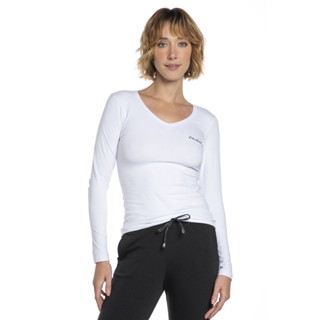 Blusa Feminina Manga Longa Polo Wear Branco