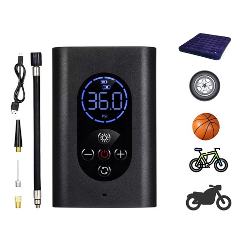 Calibrador Compressor Pneu Digital Bike Carro Moto Sem Fio