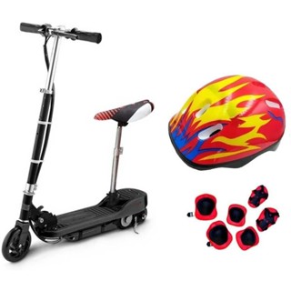 Patinete Elétrico Potência 120w Com Assento e Kit Proteção Velocidade 8 km/h Suporta Até 70kg Importway