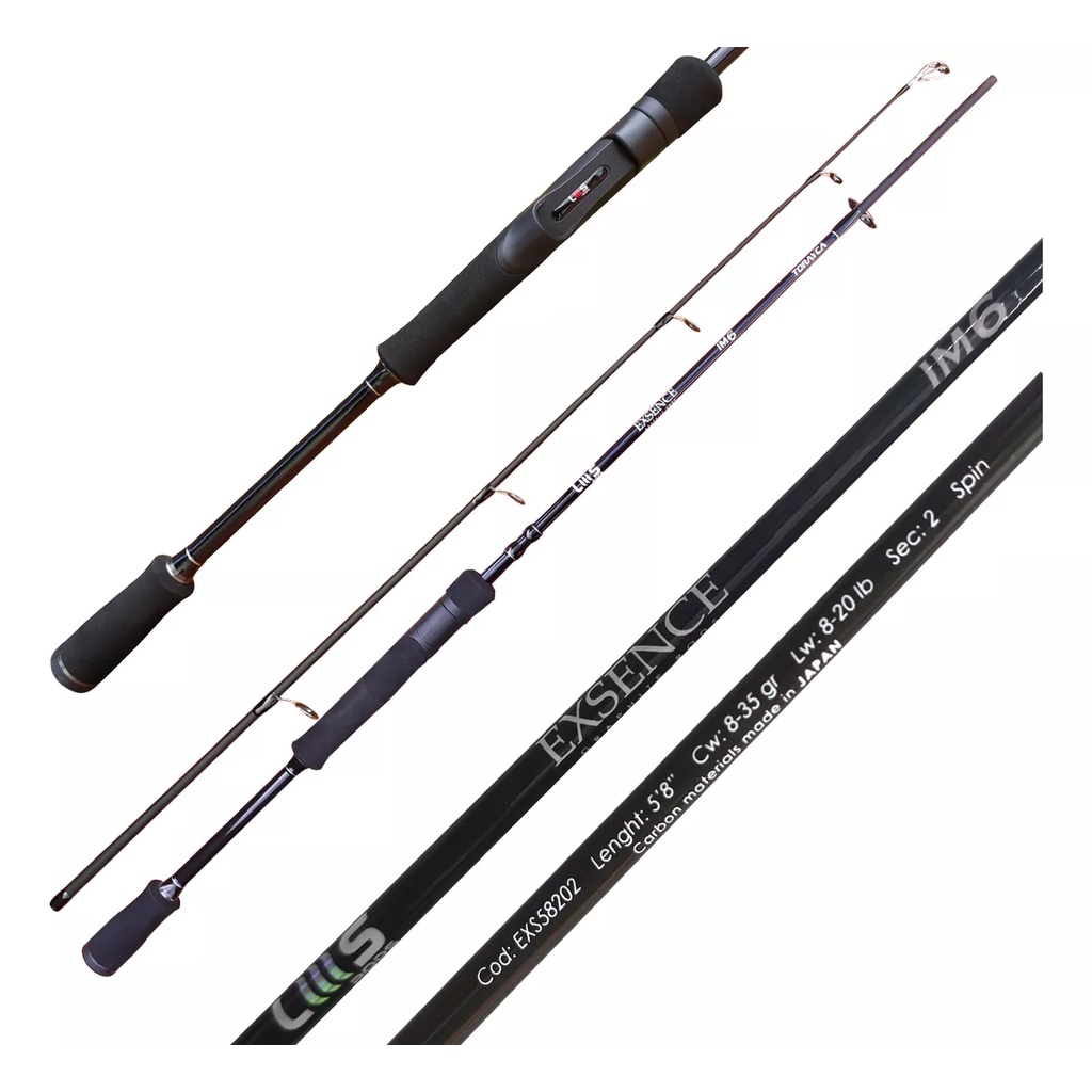 VARA PARA MOLINETE LUMIS EXSENCE 5.8" 1.74M 8-20LBS - CARBONO IM6 - 2 PARTES