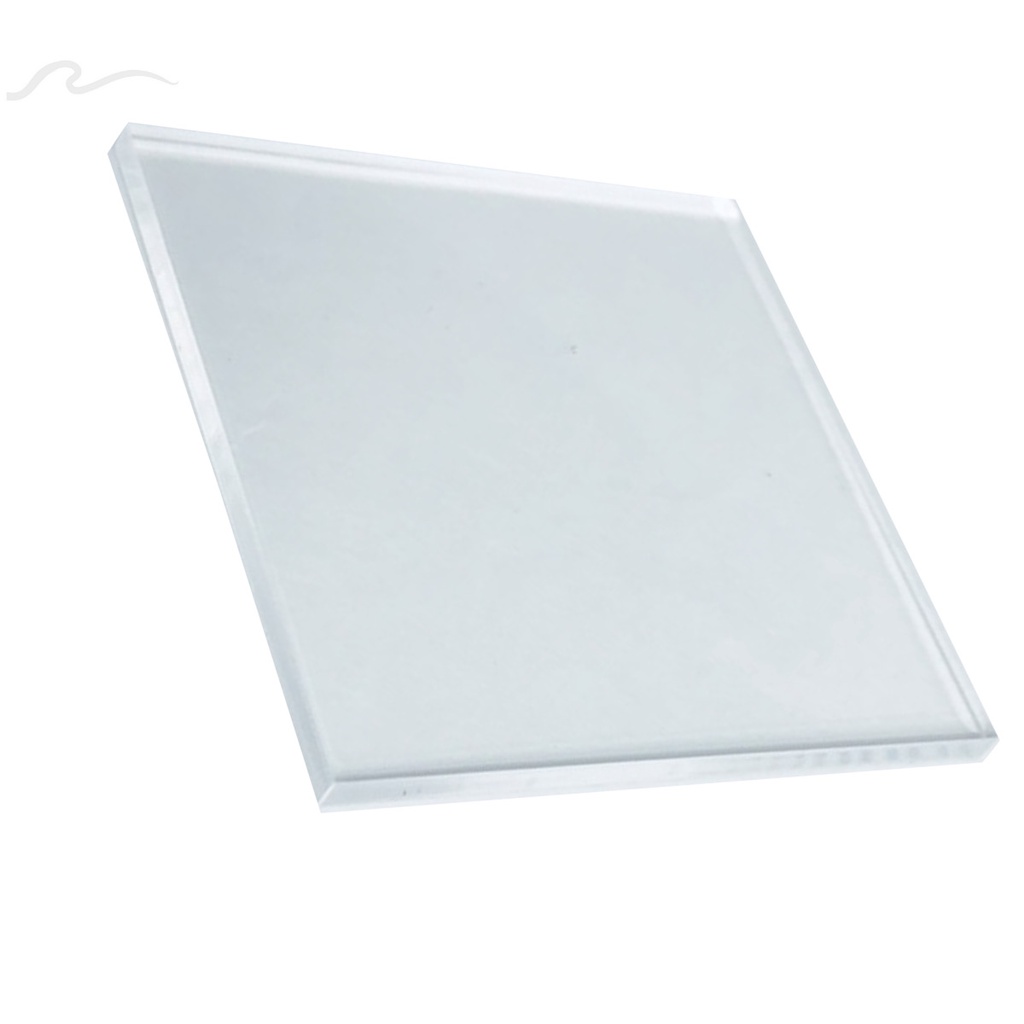 Chapa placa acrílico 50 X 40 X 3mm - Cristal