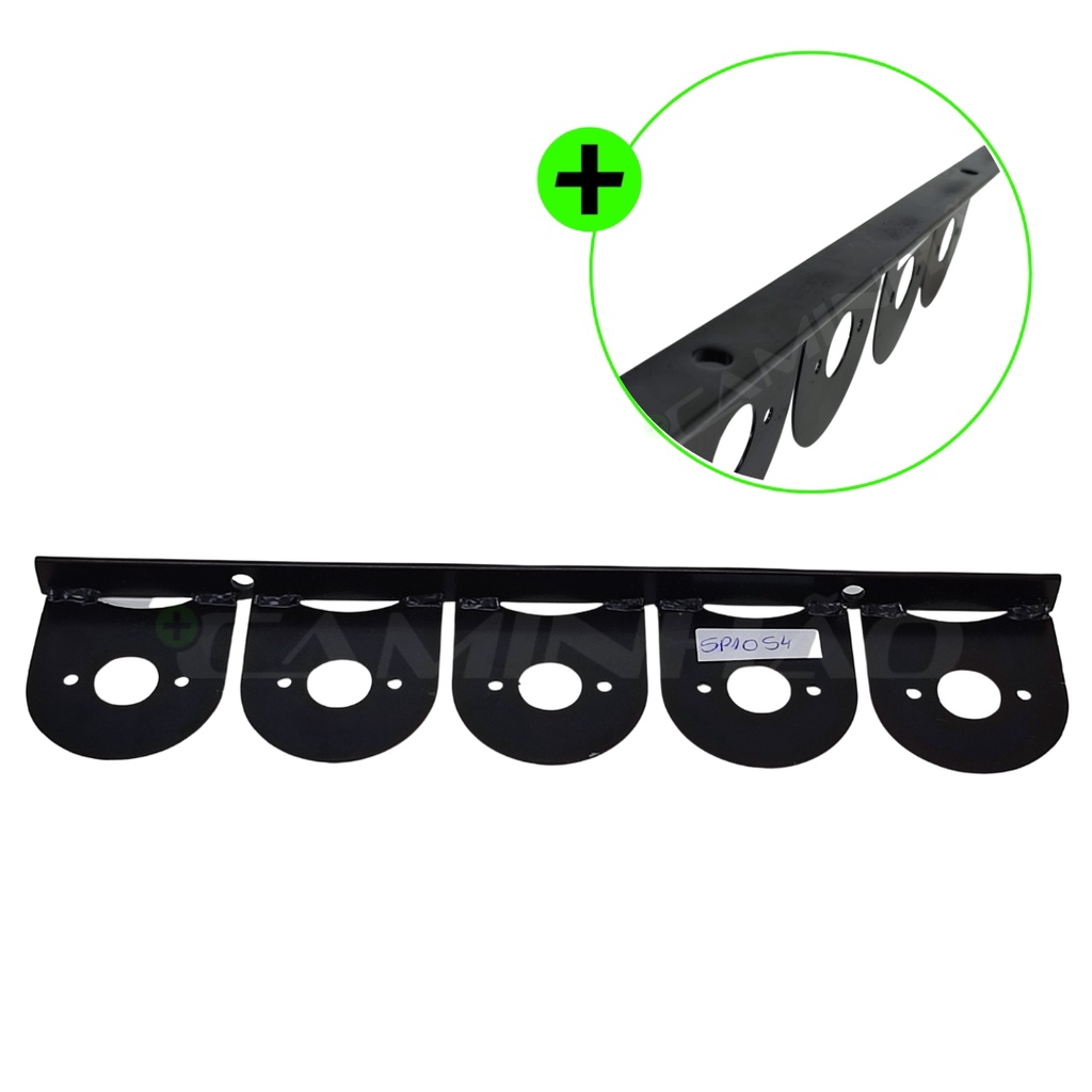 Suporte Ferro 5 Lanternas Carreta 85mm Traseira / Lateral / Maria - Spare Parts and Accessories for Vehicles