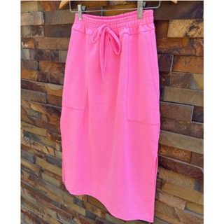 Saia Jogger Midi moletom moda blogueira Cores Novas Neon Preta/off/caqui/marrom
