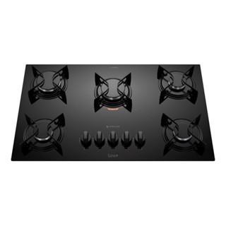 Cooktop 5 Bocas Preto com Mesa de Vidro Atlas U Top