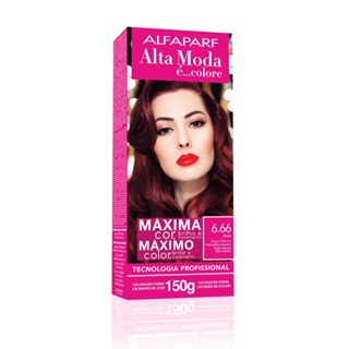 Tintura Alta Moda 6.66 Louro Escuro Vermelho Intenso em Oferta na Shopee