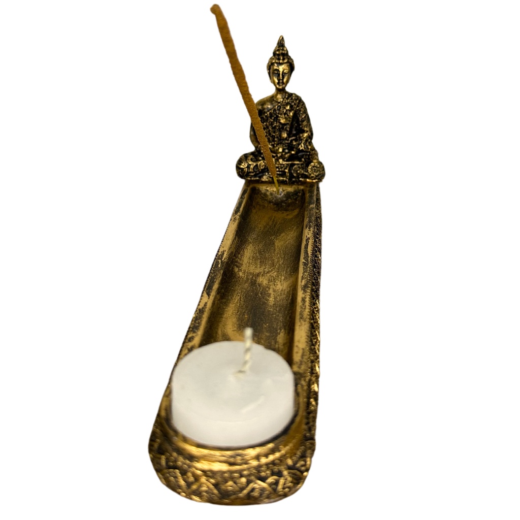 Incensário Vareta e Rechaud Buda Hindu Meditação FengShui