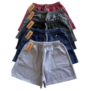 kit com 4 peças Short Feminino Moletinho Bolso E Amarra Moda caimento