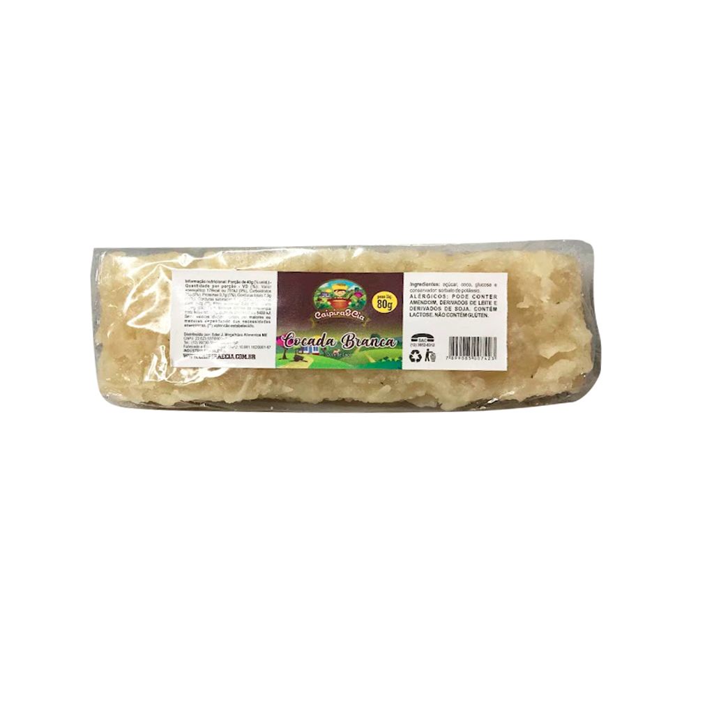 Doce Cocada Branca 80Gr - Caipira & Cia