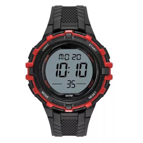 Relógio de Pulso Digital Speedo Masculino Esportivo Vermelho A Prova D'Água Original Presente Moda Gift Aniversário Tendência Estilo Homem Esposo Marido Namorado Pai Barato 81237G0EVNP1K1