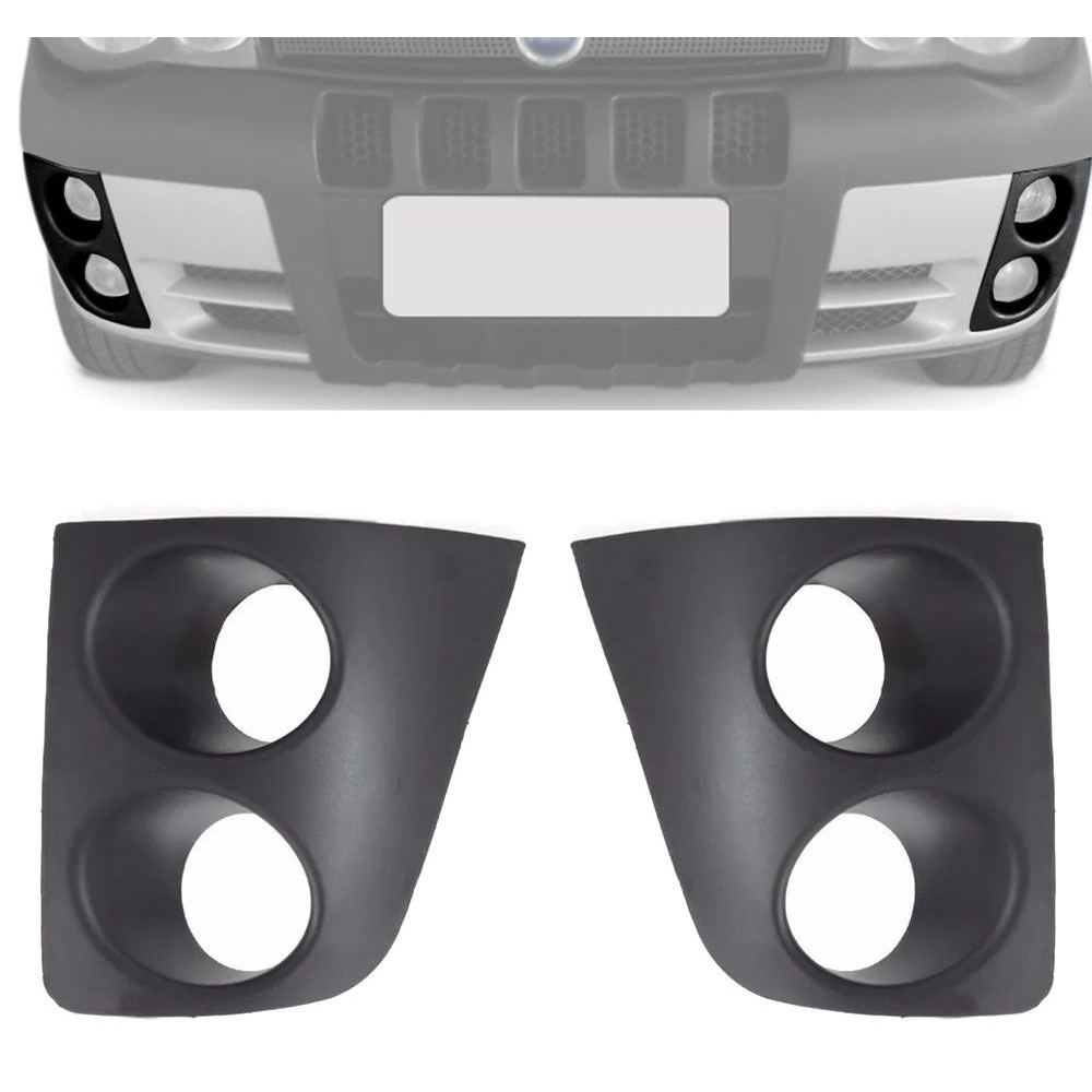 Par Moldura Farol de Milha Fiat Strada Adventure e Fire