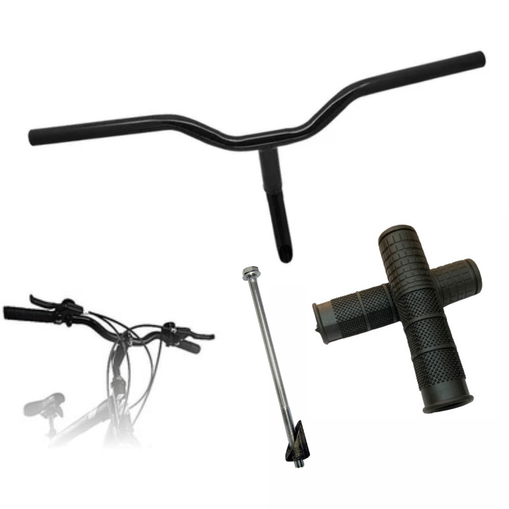 Guidão Conjugado Com Mesa Para Bicicleta Aro 26 e 24 + Parafuso + Par de Punho