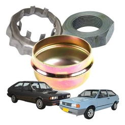 Kit Calota + Porca + Trava Cubo Traseiro Gol Passat Santana