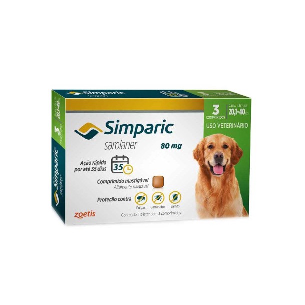 Simparic 80mg 3 Comprimidos: Onde Comprar | BuscaProdutos
