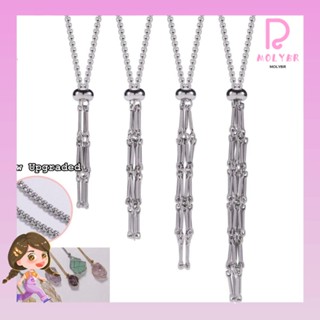 MOLYBR Colar De Cristal De Metal , Acessórios Gaiola Cor Preta , Design Colares De Corrente De Aço Inoxidável Intercambiáveis Mulheres Homens