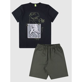 Conjunto Bebê e Infantil Camiseta/Bermuda Menino Verão