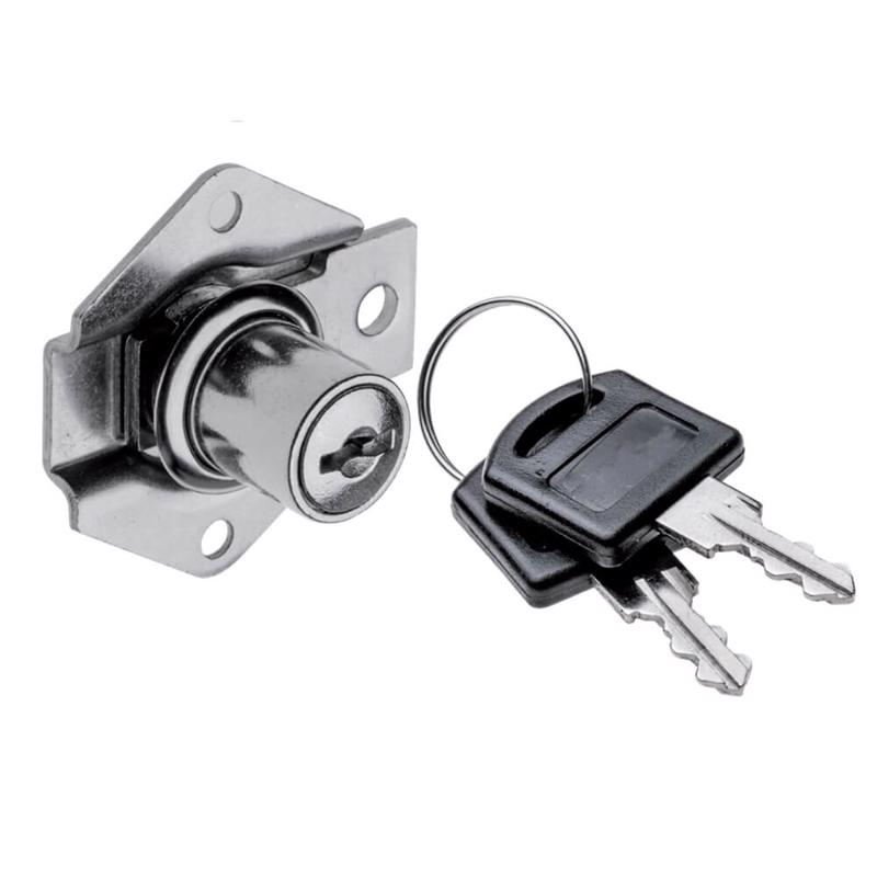 Fechadura Gaveta Tambor 31mm Com Chave Fixa Para Móveis Armários Guarda Roupa Em Geral em Oferta na Shopee