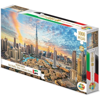 Quebra Cabeça 1000 peças Burj Khalifa Dubai Emirados Árabes em Oferta na Shopee