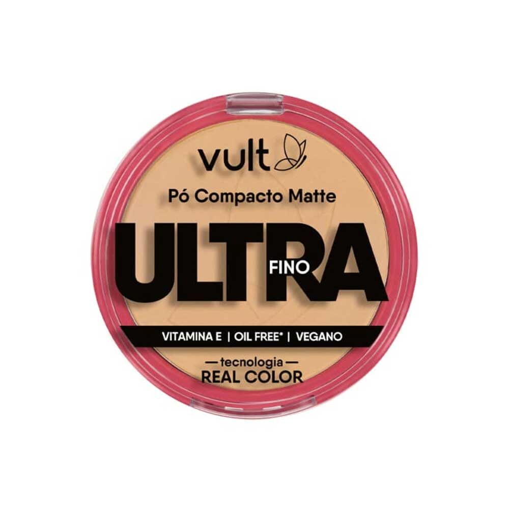 Pó Compacto Facial Matte Ultra Fino Cor 04 V430 Make Vult 9g