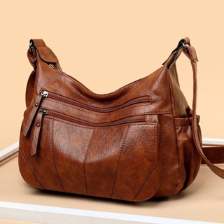 Moda feminina de grande capacidade horizontal PU couro elegante bolsa de ombro retrô bolsa de mão Messenger