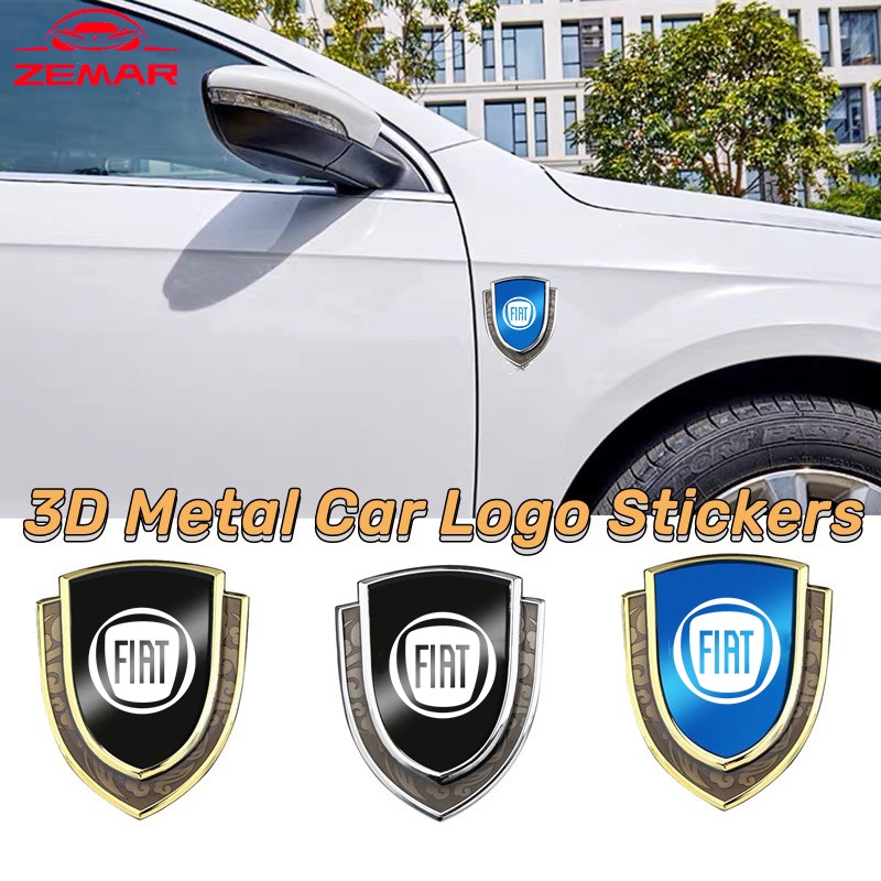 Fiat 3D Laser Impresso Logotipo Do Carro Porta Lateral Crachá Adesivos Metálicos Emblema Da Janela Applique Acessórios Para Carros Uno Toro 500 Bravo Punto Palio Argo Stilo Strada Mobi