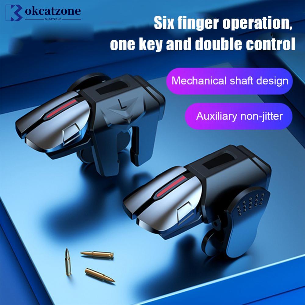 OKCATZONE Para Pubg Game Controller Telefone Celular Gamepad Joystick Móvel Gatilho De Apontador L1 R1 Botão Chave IPhone Android P1Q7