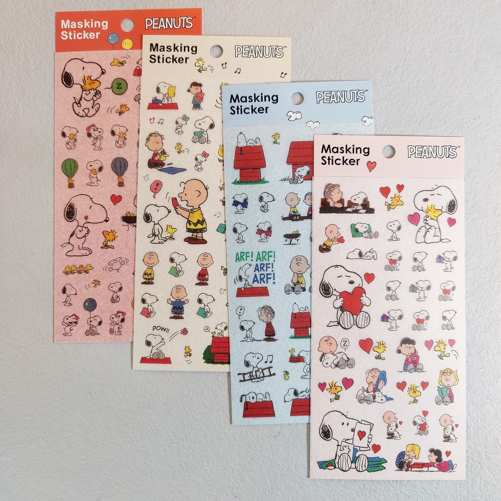 Novos Adesivos Coreanos Snoopy De Desenho Animado Bonitos Do Manual Decorativos em Oferta na Shopee