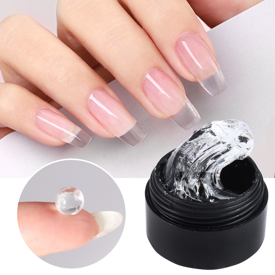 5ml Crystal Soft Solid Extension Nail Gel De Extensão Sólida Transparente Acrílico Nude Pink Esculpindo Flor Geleia Modelando O Modelo Manicure Verniz Ferramentas