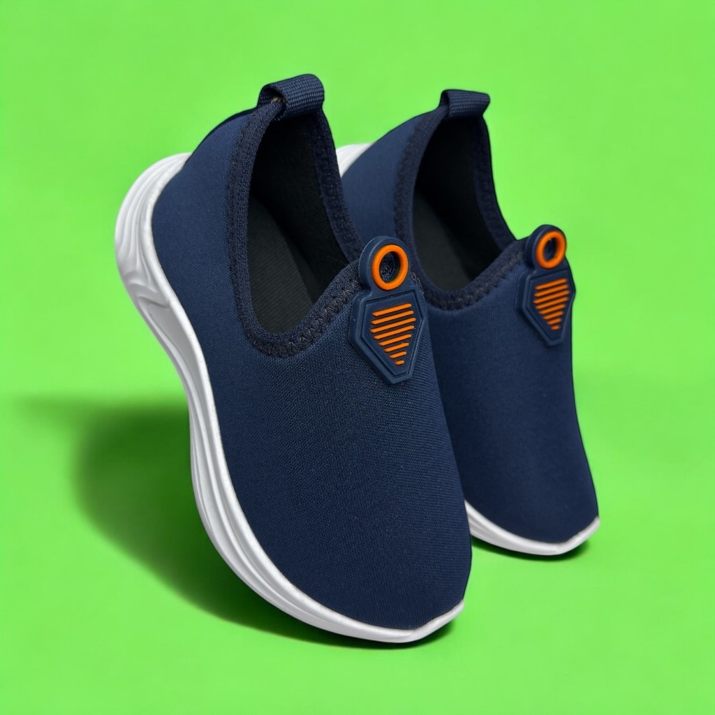 Tênis Menino Infantil Calce Fácil Confortável Volta As Aulas Casual Laranja Preto Azul Macio em Oferta na Shopee