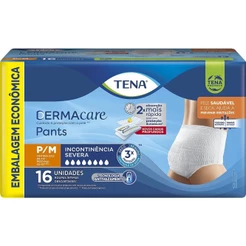 Roupa Íntima Tena Dermacare Pants P/M com 16 unidades