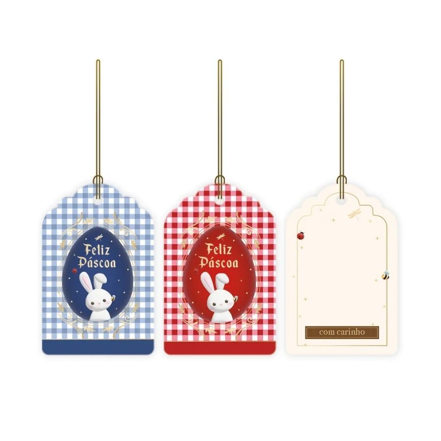 Tag Decorativa - Contos De Páscoa  - 5 x 8 cm - 12 unidades - Cromus - Rizzo em Oferta na Shopee