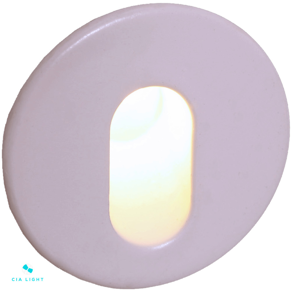 Balizador Redondo Bivolt Alumínio 1W IP20 3000K Ø5x4,5cm D&D Iluminação Branco