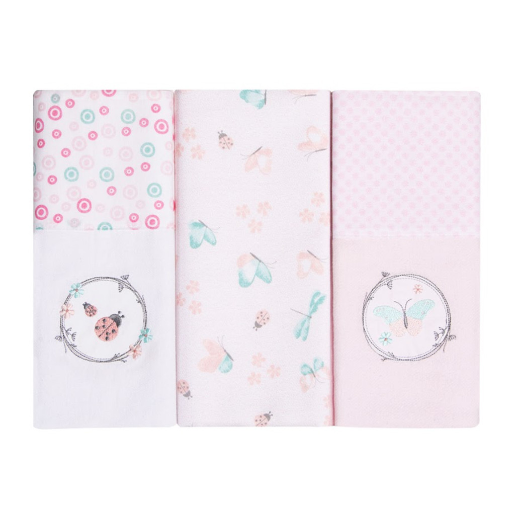 Kit Cueiro Papi Bordados Karinho Borboleta - 03 Peças em Oferta na Shopee