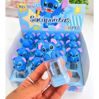 APONTADOR FOFO FORMATO STITCH COM DEPOSITO PAPELARIA FOFA KAWAII MATERIAL ESCOLAR INFANTIL em Oferta na Shopee