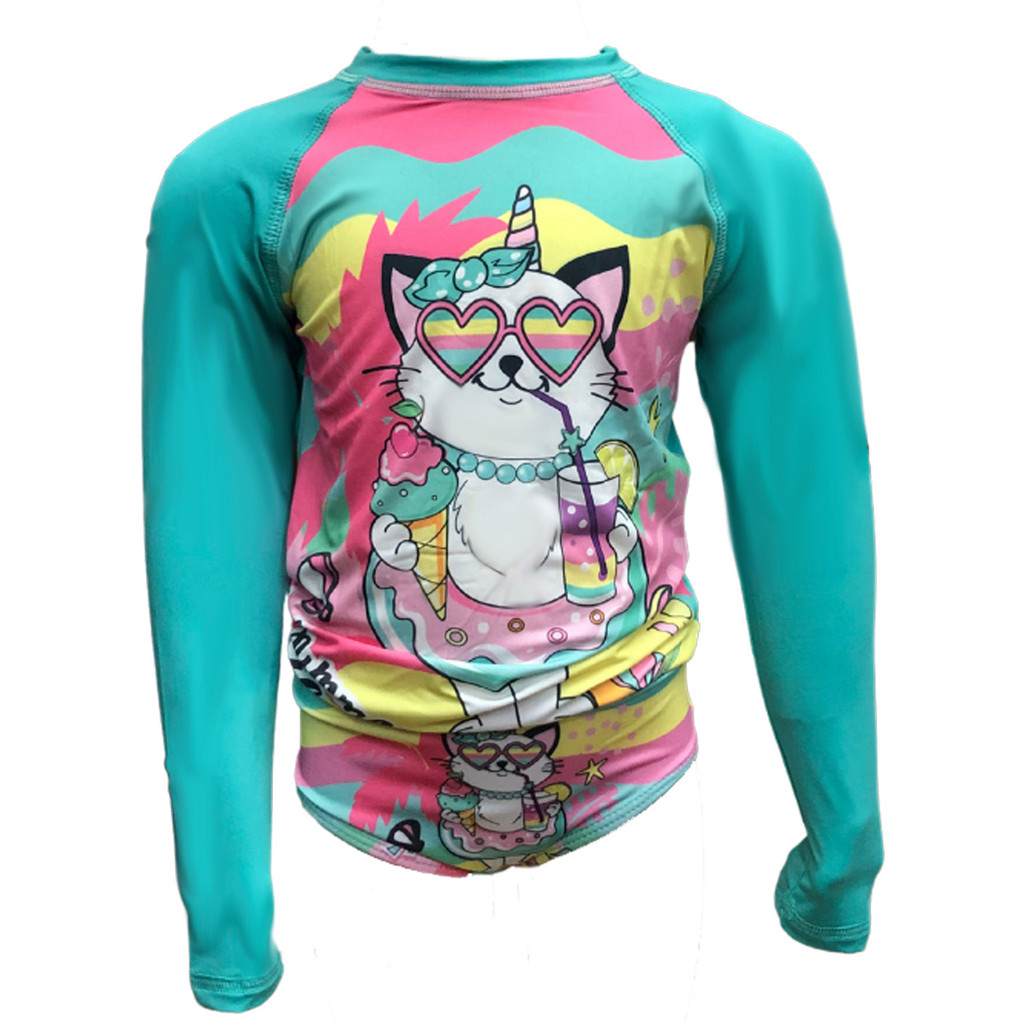 Blusa Proteção Solar UV+ Biquíni Infantil Menina Natação Praia Piscina