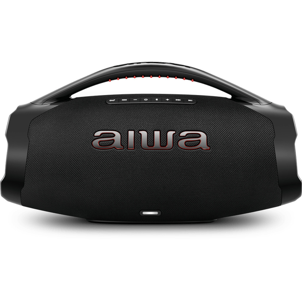 Caixa de Som Boombox Plus AIWA BBS-01-B 200W BT 30H IP66 USB Preto Bivolt